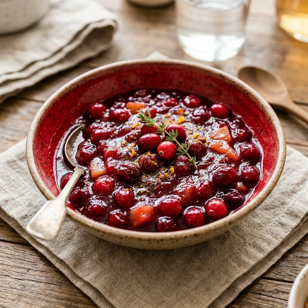 3-Ingredient Cranberry Sauce With Apple Cider