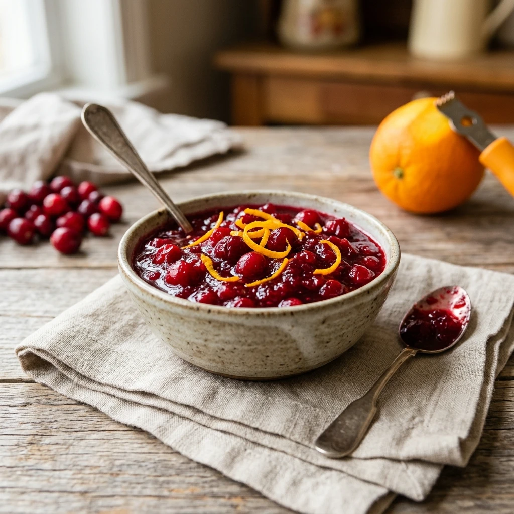 3-Ingredient Cranberry Sauce With Orange Zest