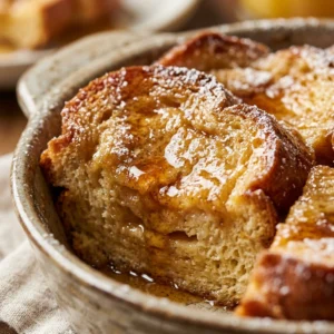 3 Ingredient Dump And Bake French Toast With Maple Syrup Easy