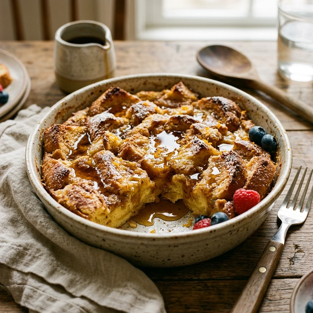 3 Ingredient Dump And Bake French Toast With Maple Syrup Easy