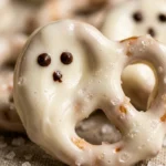 3-Ingredient Ghost Pretzels - No Bake Dinner Snack