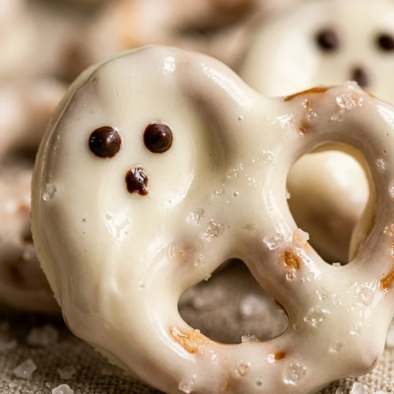 3-Ingredient Ghost Pretzels - No Bake Dinner Snack
