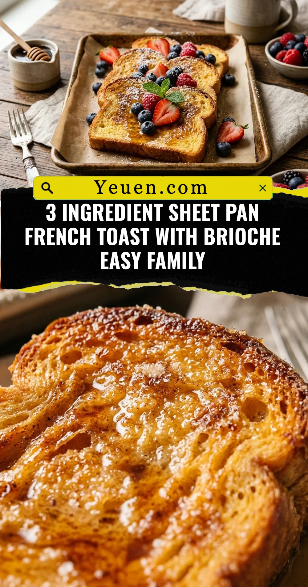 3 Ingredient Sheet Pan French Toast With Brioche Easy Family