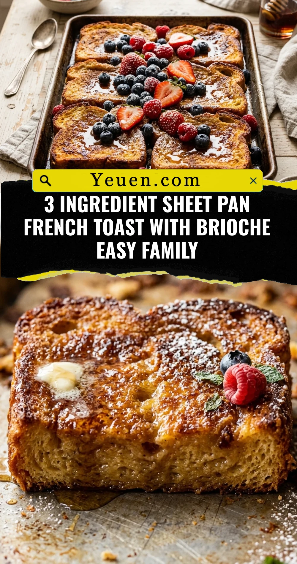 3 Ingredient Sheet Pan French Toast With Brioche Easy Family