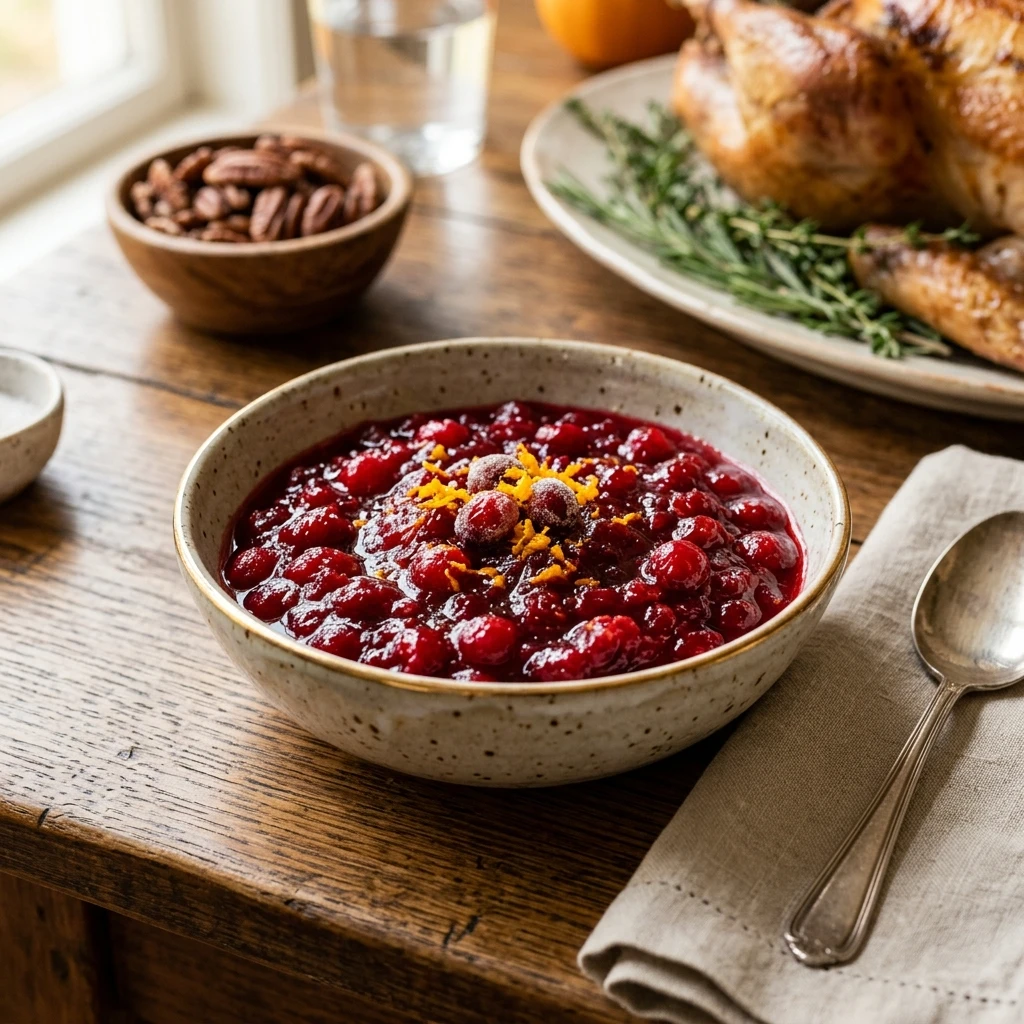 3 Ingredient Thanksgiving Cranberry Sauce No Cooking