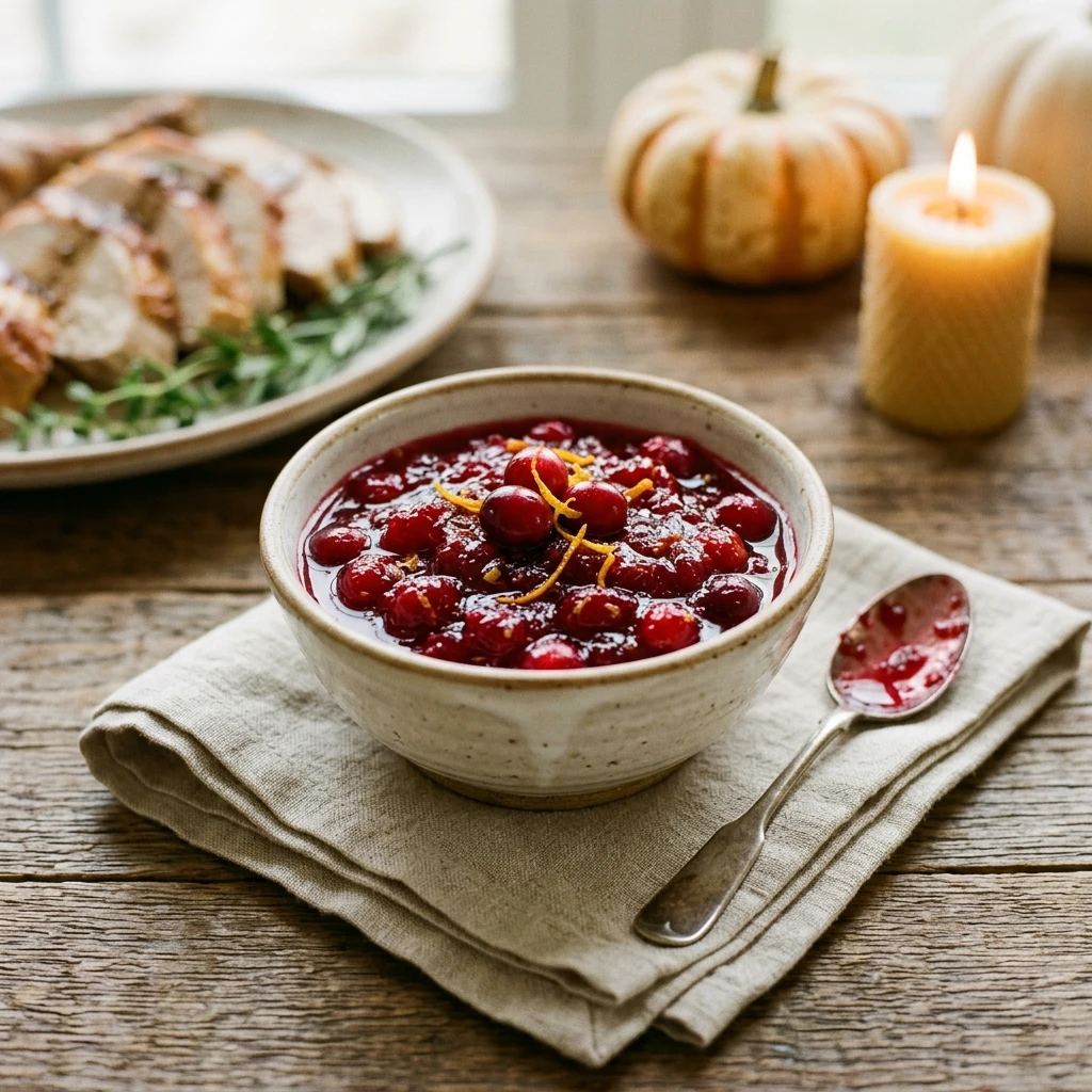 3 Ingredient Thanksgiving Cranberry Sauce No Cooking