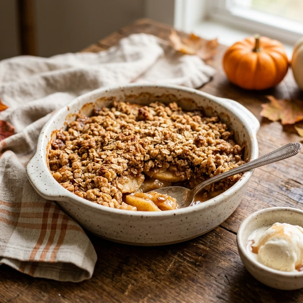3 Ingredient Thanksgiving Dump And Bake Apple Crisp Fall