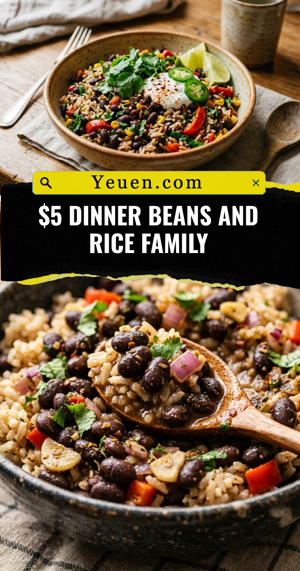 $5 Dinner Beans and Rice Family