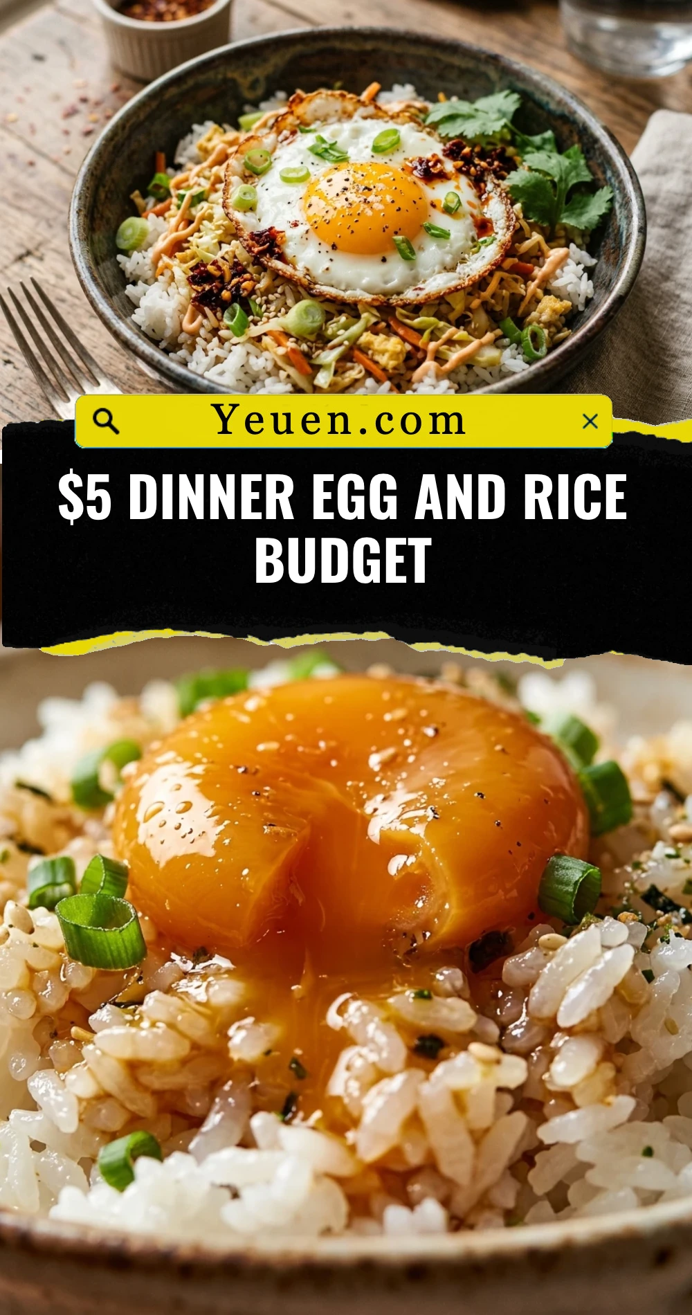 $5 Dinner Egg and Rice Budget