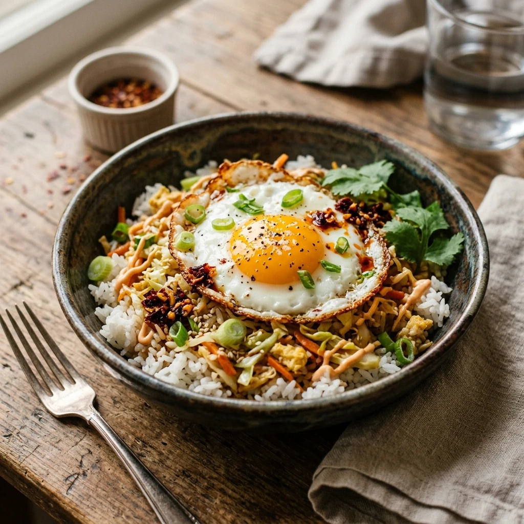 $5 Dinner Egg and Rice Budget