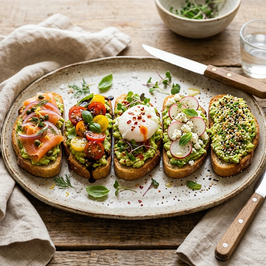 5-Minute Avocado Toast 5 Ways