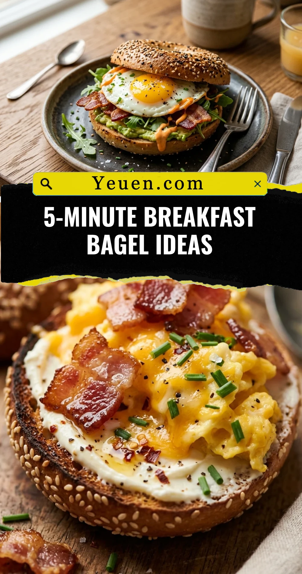 5-Minute Breakfast Bagel Ideas