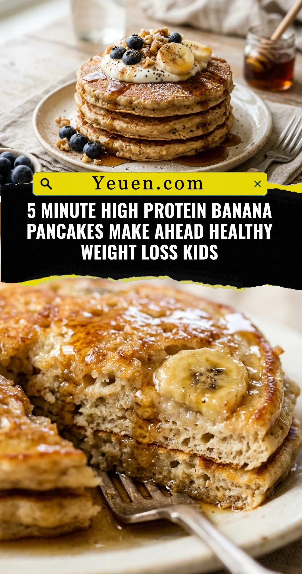 5 Minute High Protein Banana Pancakes Make Ahead Healthy Weight Loss Kids