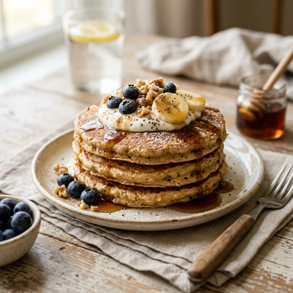 5 Minute High Protein Banana Pancakes Make Ahead Healthy Weight Loss Kids