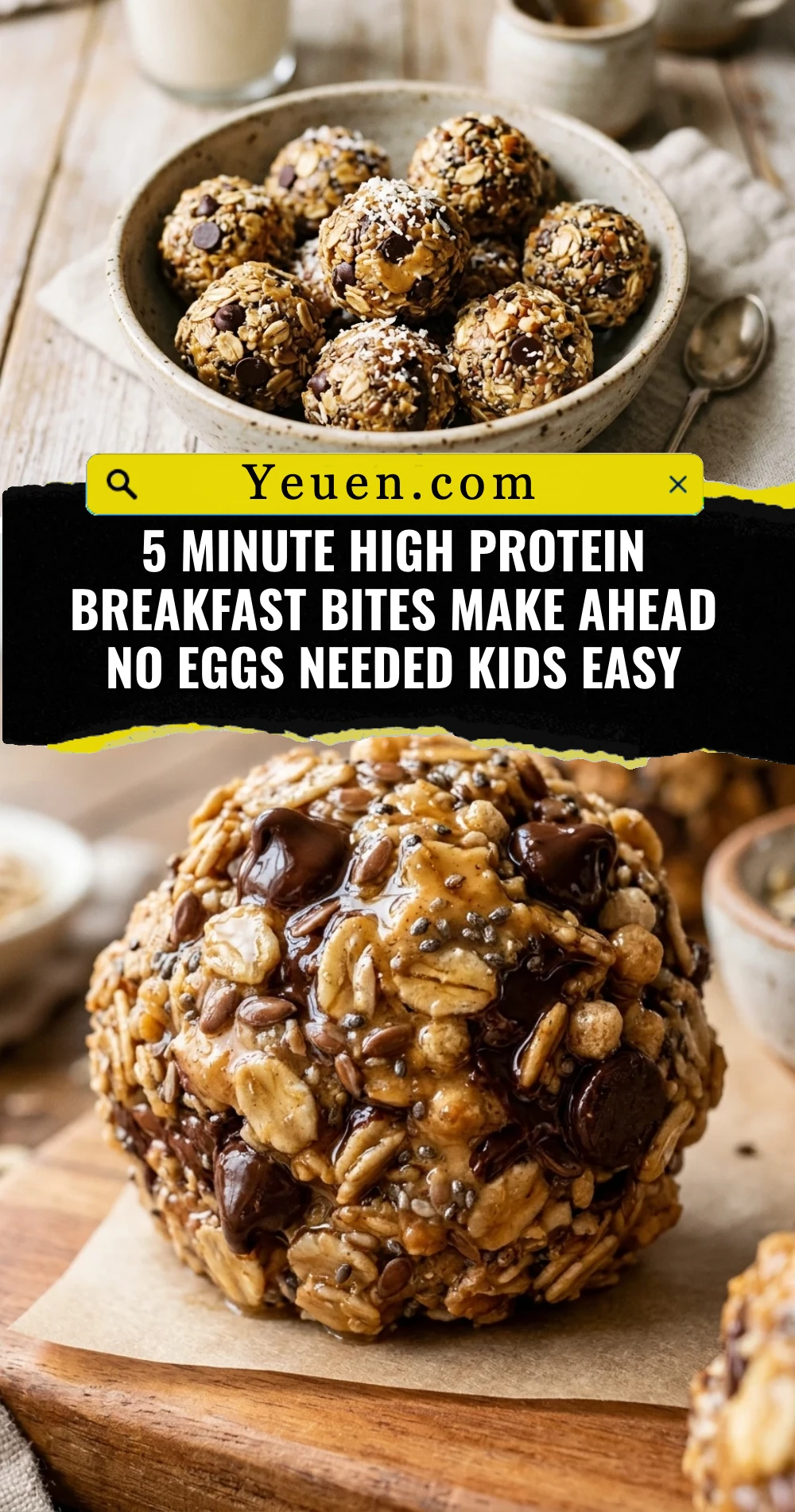 5 Minute High Protein Breakfast Bites Make Ahead No Eggs Needed Kids Easy