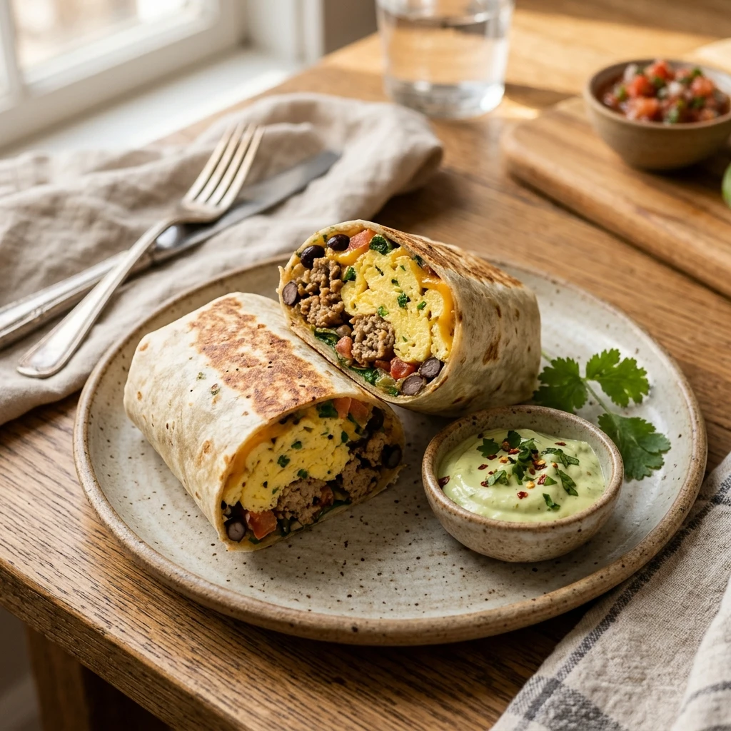 5 Minute High Protein Breakfast Burritos Make Ahead Freezer No Fail