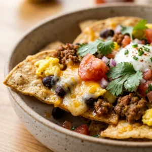 5 Minute High Protein Breakfast Nachos Make Ahead No Fail Budget Kids