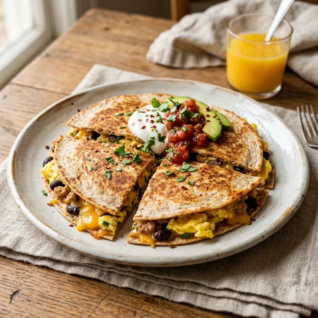 5 Minute High Protein Breakfast Quesadilla With Eggs Make Ahead No Fail Kids