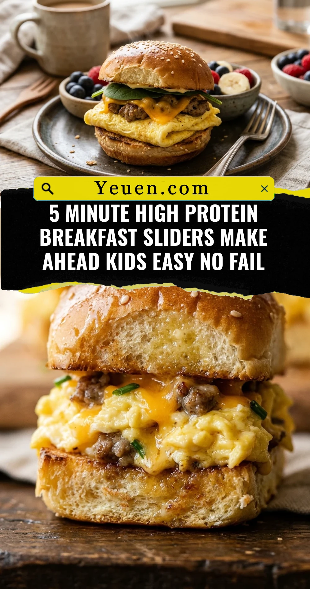 5 Minute High Protein Breakfast Sliders Make Ahead Kids Easy No Fail