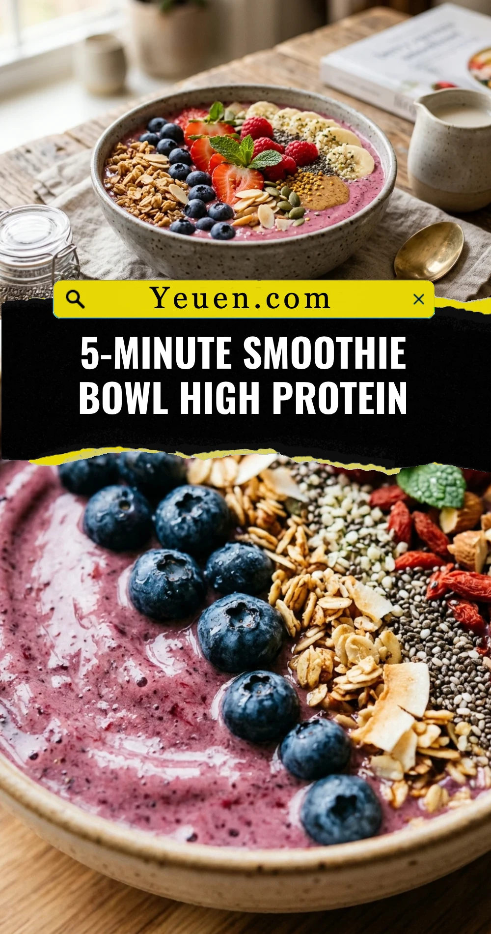 5-Minute Smoothie Bowl High Protein