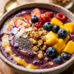 Acai Mango Smoothie Bowl Thick Creamy Tropical Superfood Granola Fruit Viral Healthy