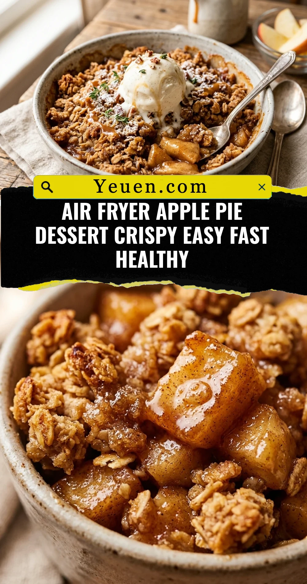 Air Fryer Apple Pie Dessert Crispy Easy Fast Healthy