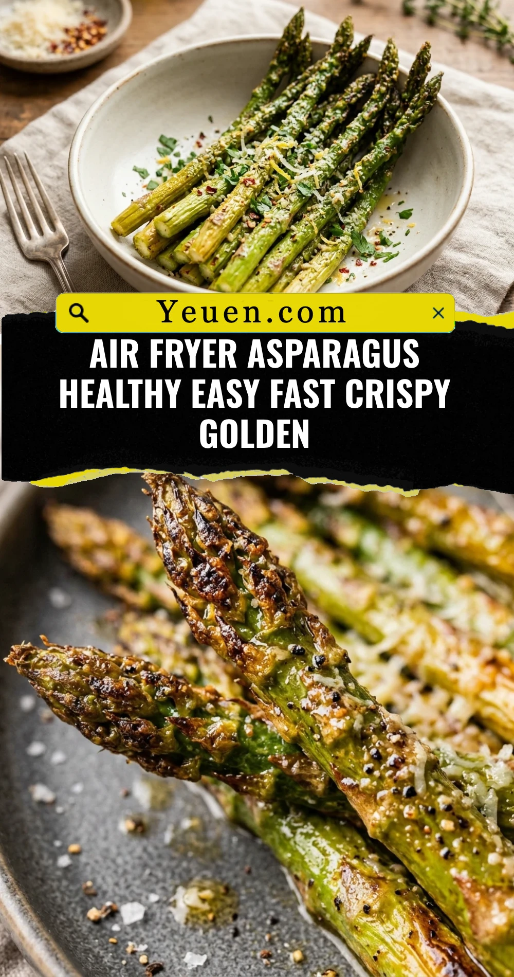 Air Fryer Asparagus Healthy Easy Fast Crispy Golden