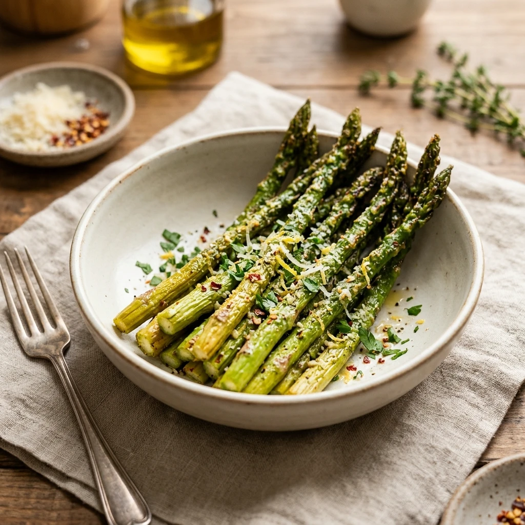 Air Fryer Asparagus Healthy Easy Fast Crispy Golden