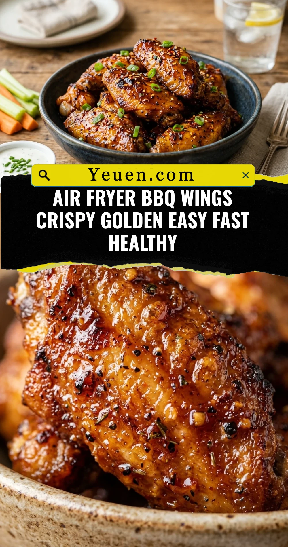 Air Fryer BBQ Wings Crispy Golden Easy Fast Healthy