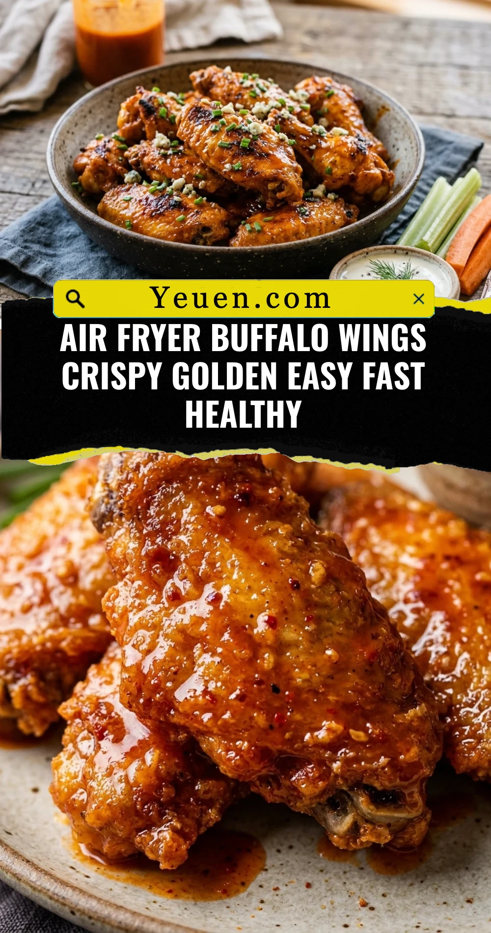 Air Fryer Buffalo Wings Crispy Golden Easy Fast Healthy