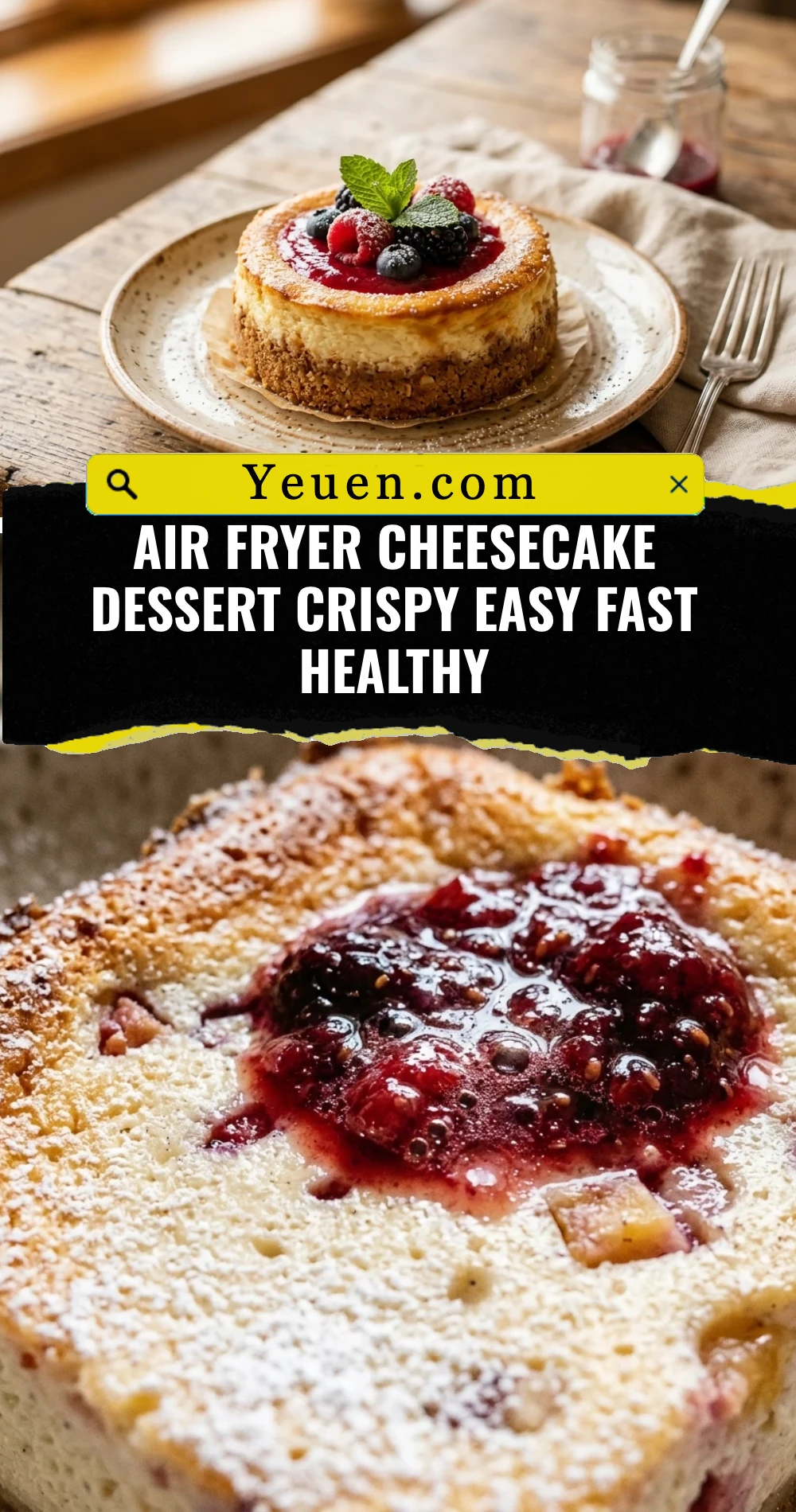 Air Fryer Cheesecake Dessert Crispy Easy Fast Healthy
