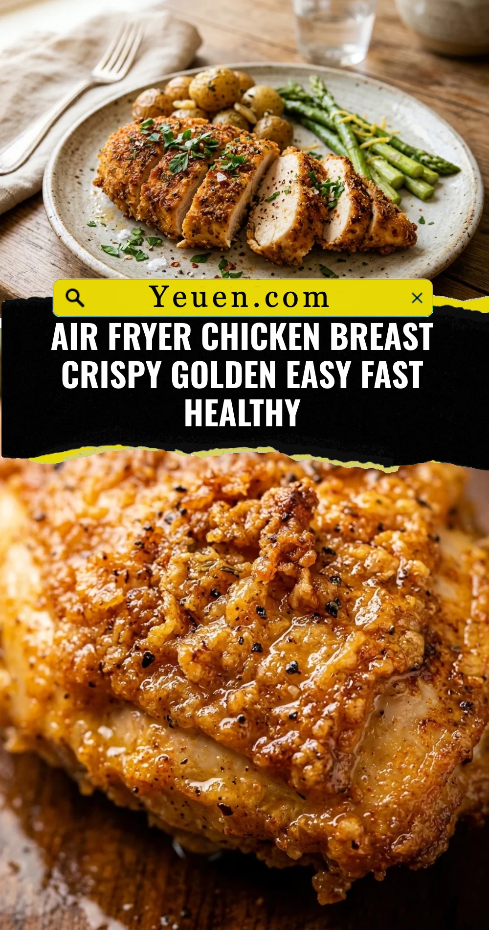 Air Fryer Chicken Breast Crispy Golden Easy Fast Healthy