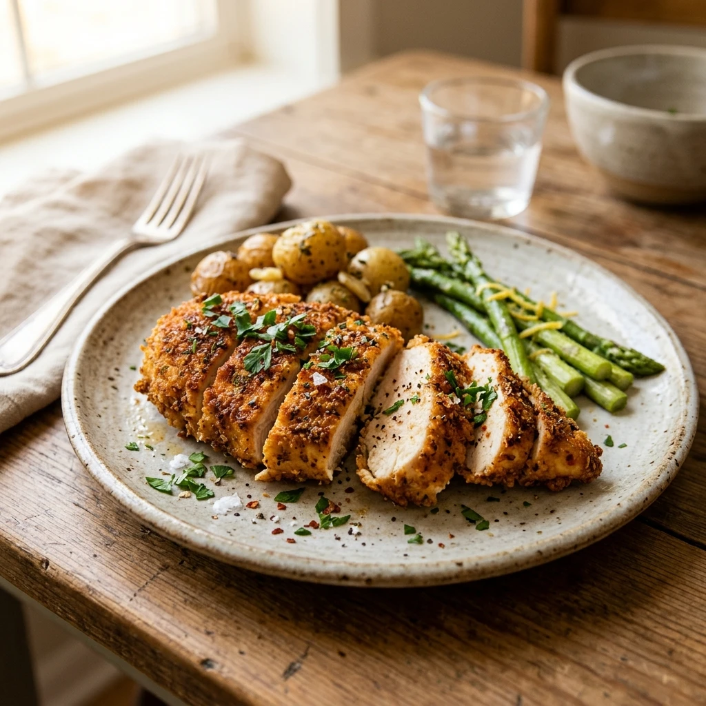 Air Fryer Chicken Breast Crispy Golden Easy Fast Healthy