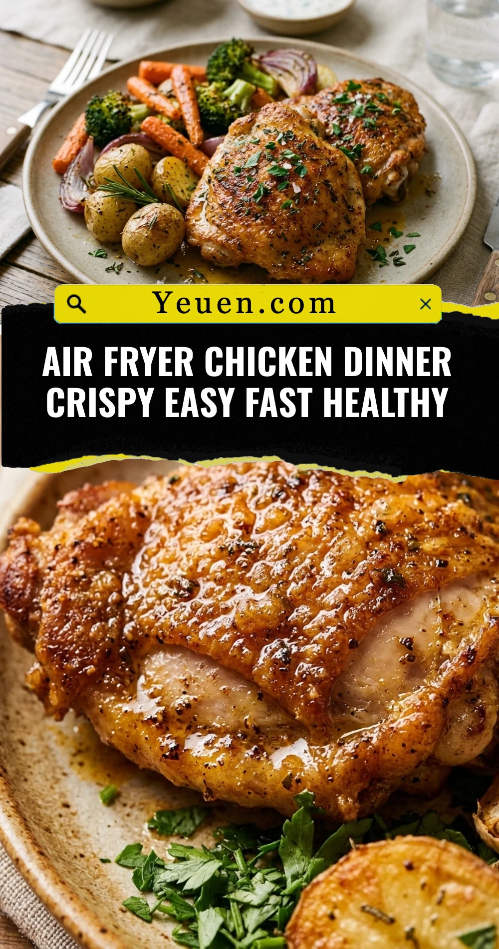 Air Fryer Chicken Dinner Crispy Easy Fast Healthy