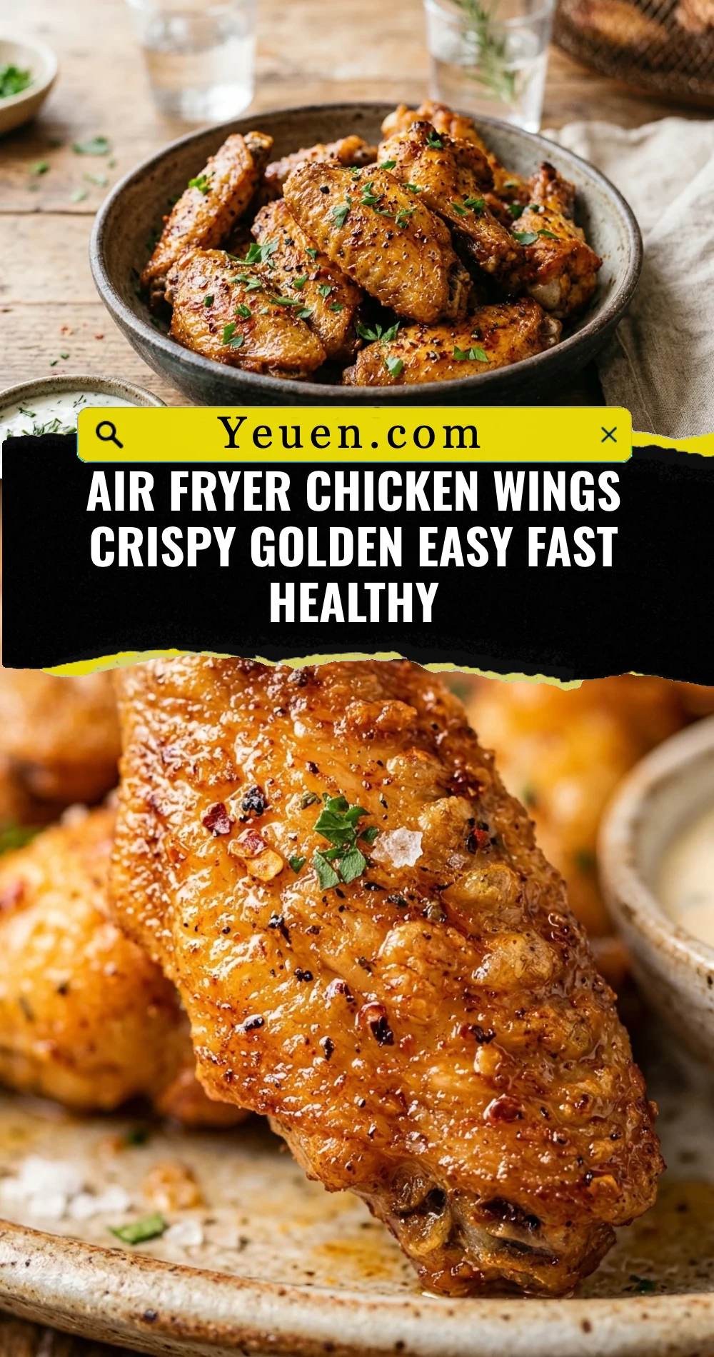 Air Fryer Chicken Wings Crispy Golden Easy Fast Healthy