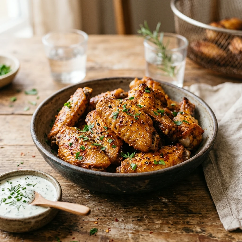 Air Fryer Chicken Wings Crispy Golden Easy Fast Healthy