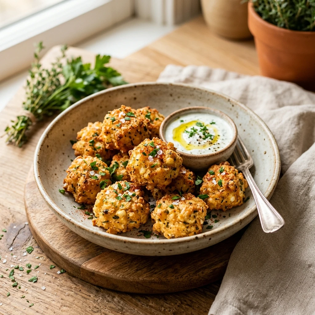 Air Fryer Cottage Cheese Bites High Protein Easy 20g+