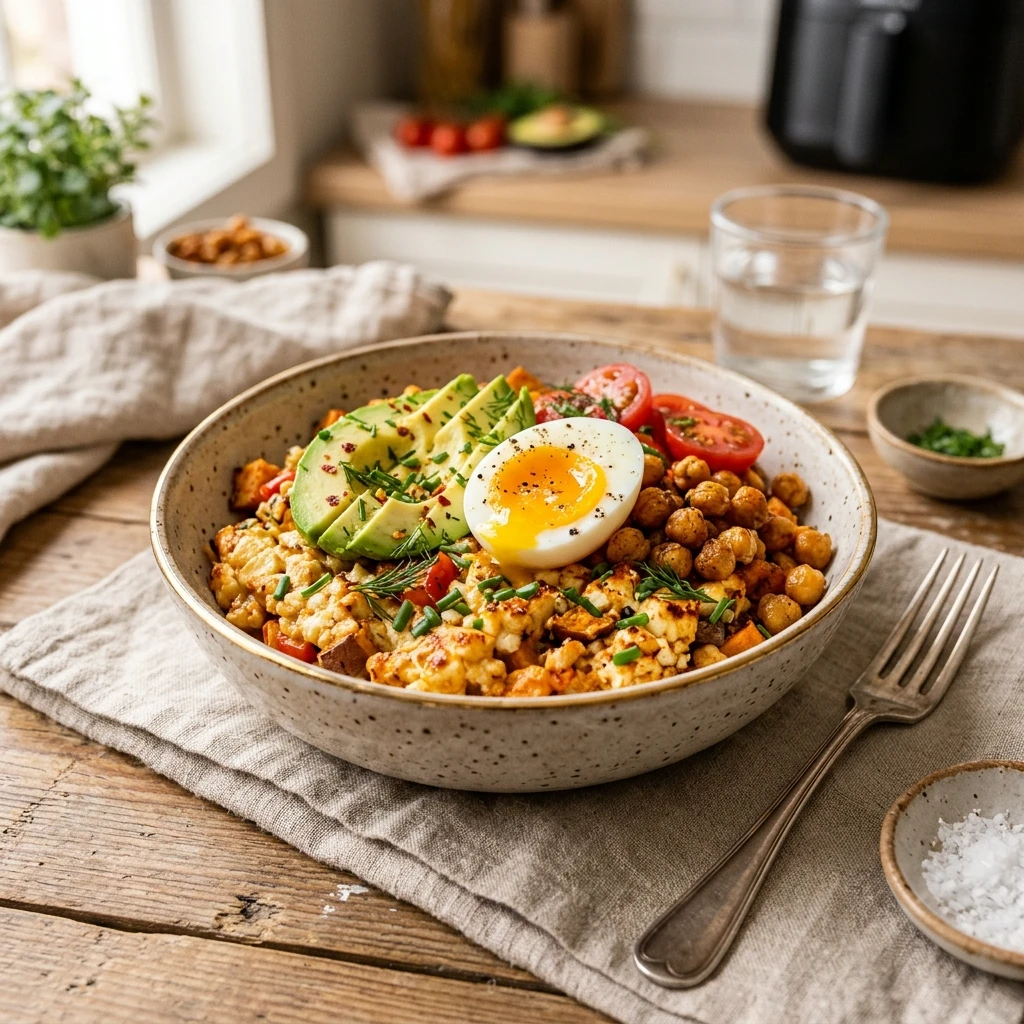 Air Fryer Cottage Cheese Bowl High Protein Easy 20g+