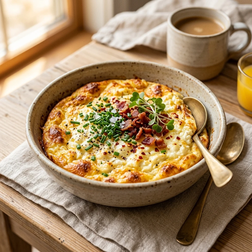 Air Fryer Cottage Cheese Breakfast 20g+ High Protein Easy 3 Ingredient