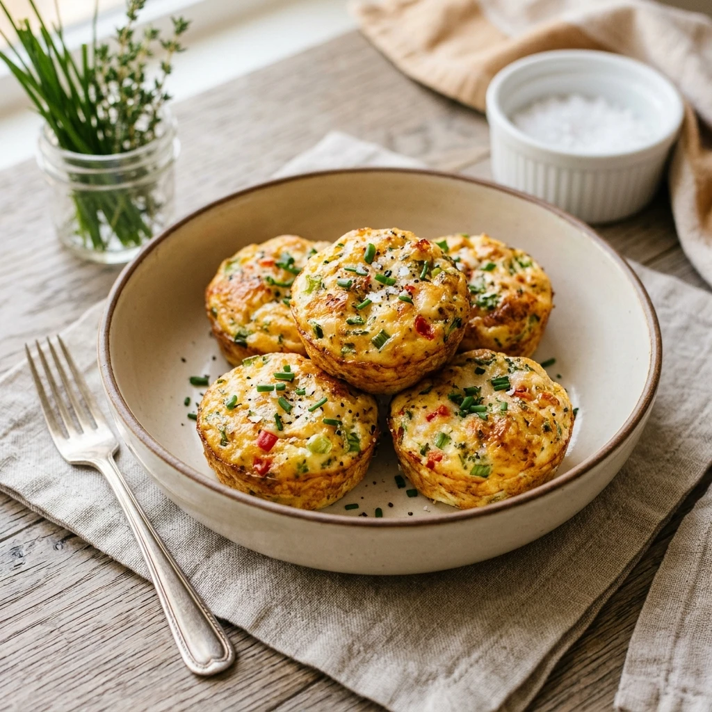 Air Fryer Cottage Cheese Egg Bites 20g+ High Protein Easy Breakfast