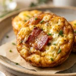 Air Fryer Cottage Cheese Egg Bites Bacon High Protein