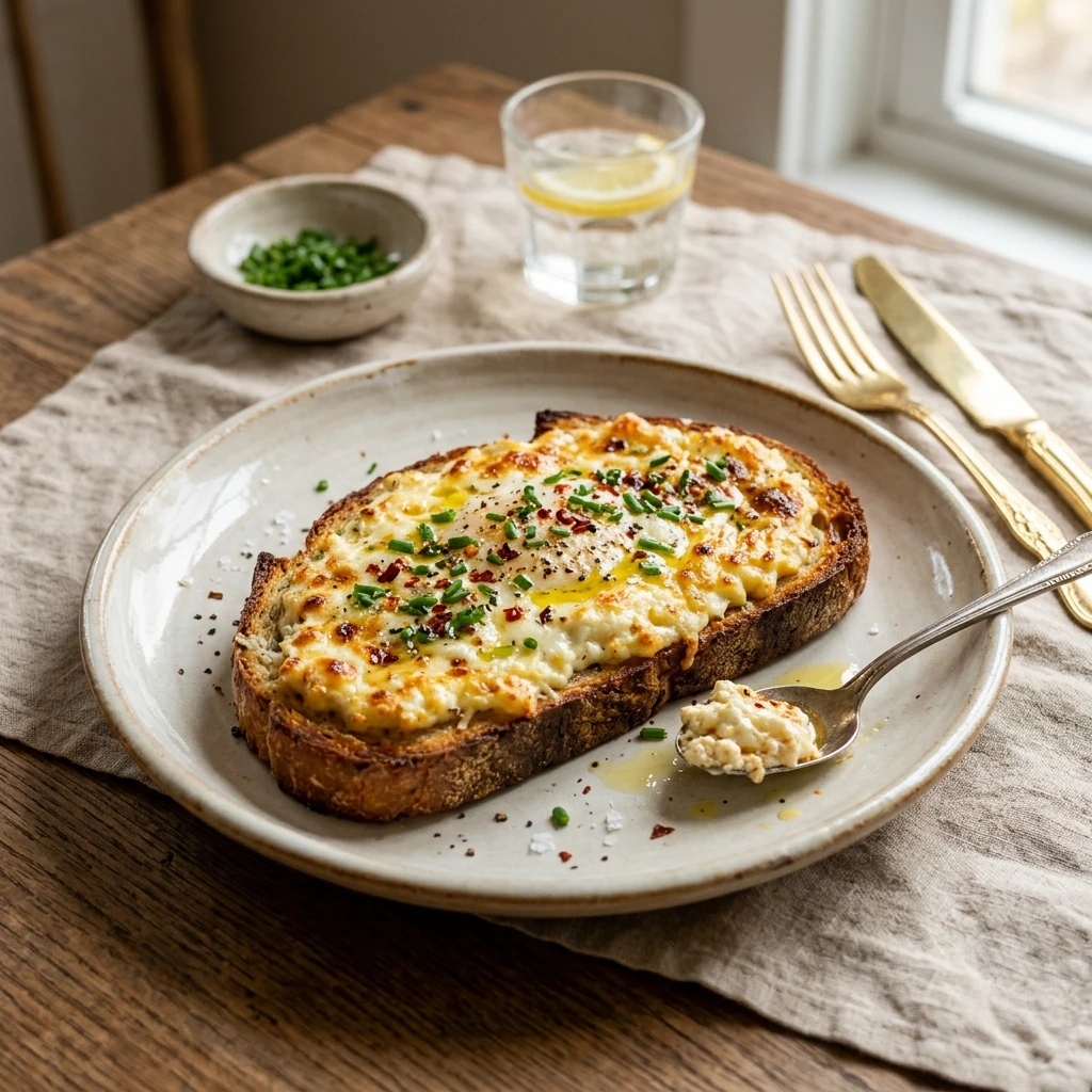 Air Fryer Cottage Cheese Toast High Protein Easy 20g+