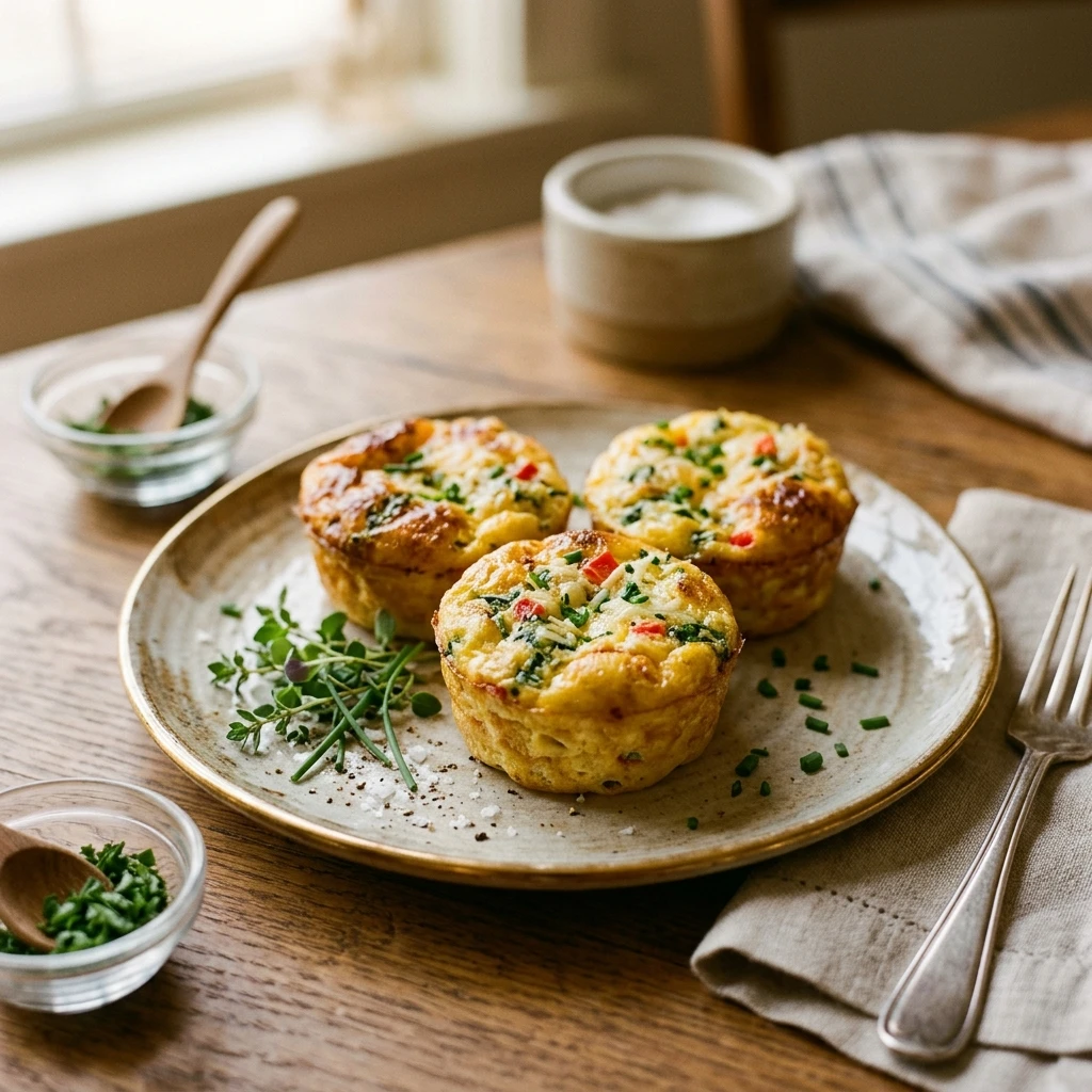Air Fryer Egg Bites Cottage Cheese 20g+ High Protein Easy Breakfast