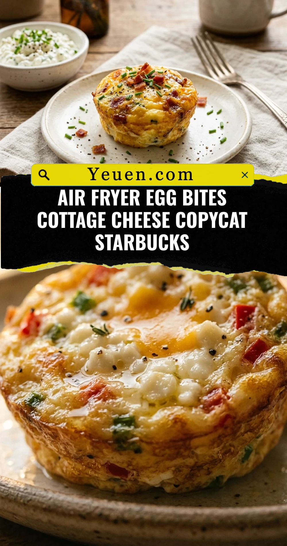 Air Fryer Egg Bites Cottage Cheese Copycat Starbucks