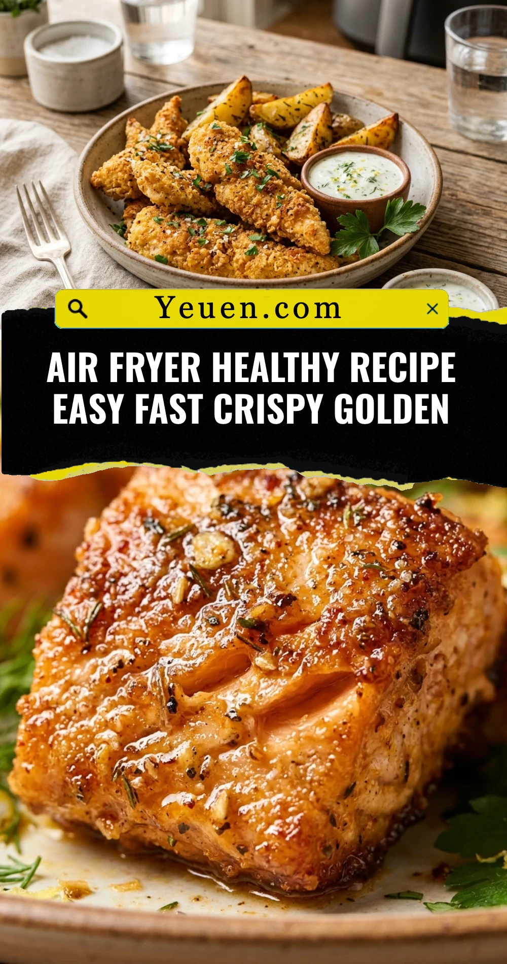 Air Fryer Healthy Recipe Easy Fast Crispy Golden