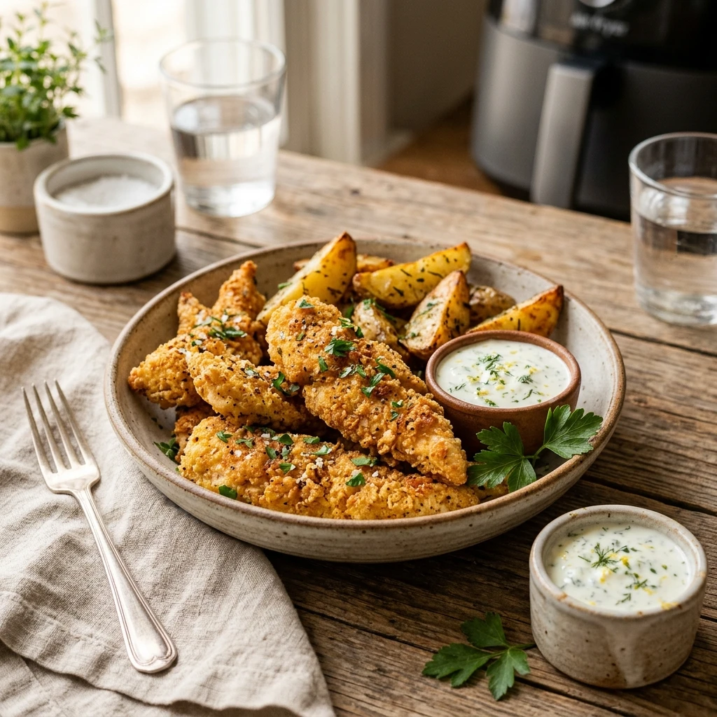 Air Fryer Healthy Recipe Easy Fast Crispy Golden