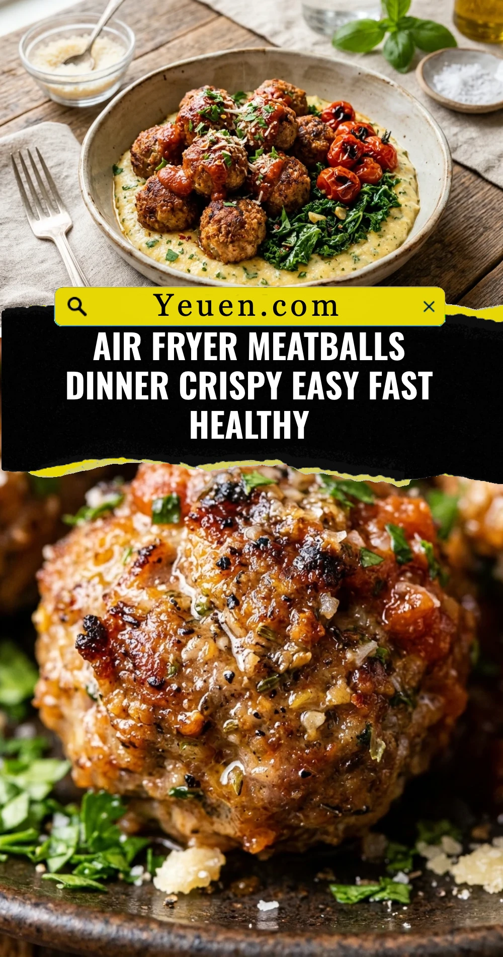 Air Fryer Meatballs Dinner Crispy Easy Fast Healthy