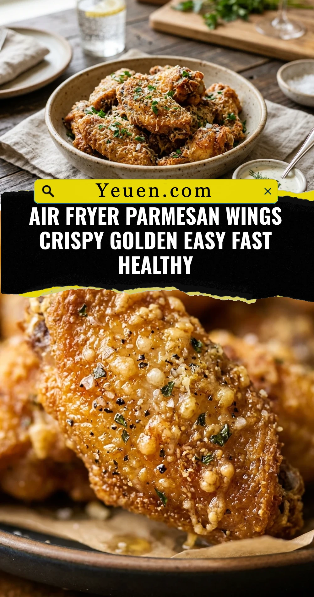 Air Fryer Parmesan Wings Crispy Golden Easy Fast Healthy