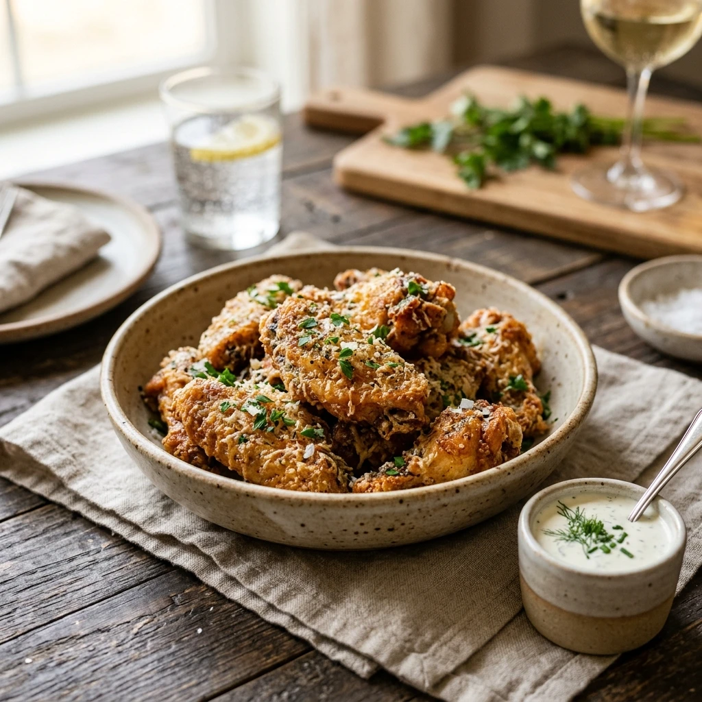Air Fryer Parmesan Wings Crispy Golden Easy Fast Healthy