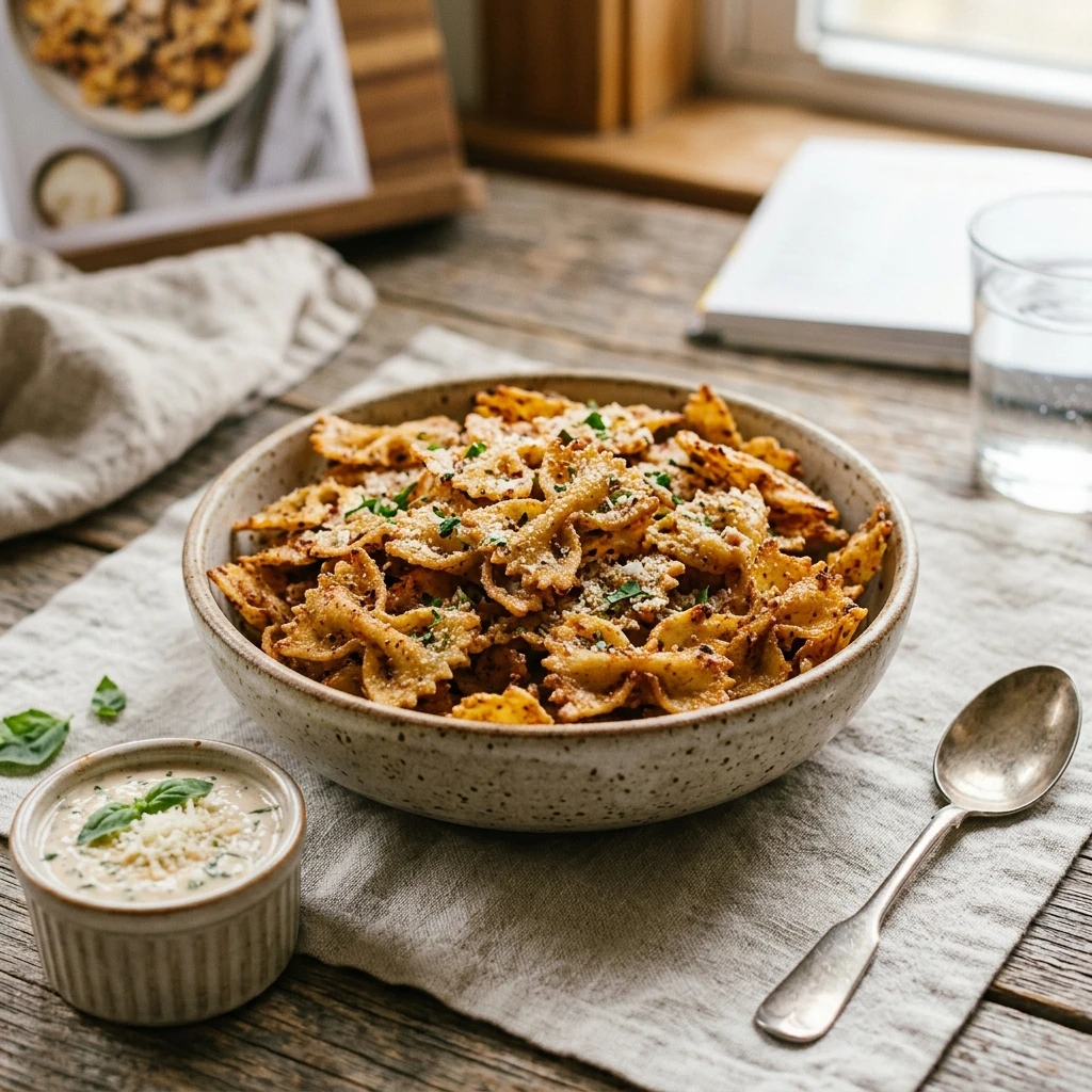 Air Fryer Pasta Chips - Crunchy & Addictive